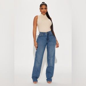 NWT FASHION NOVA -Tall Night Out In Paris Straight Leg Jeans